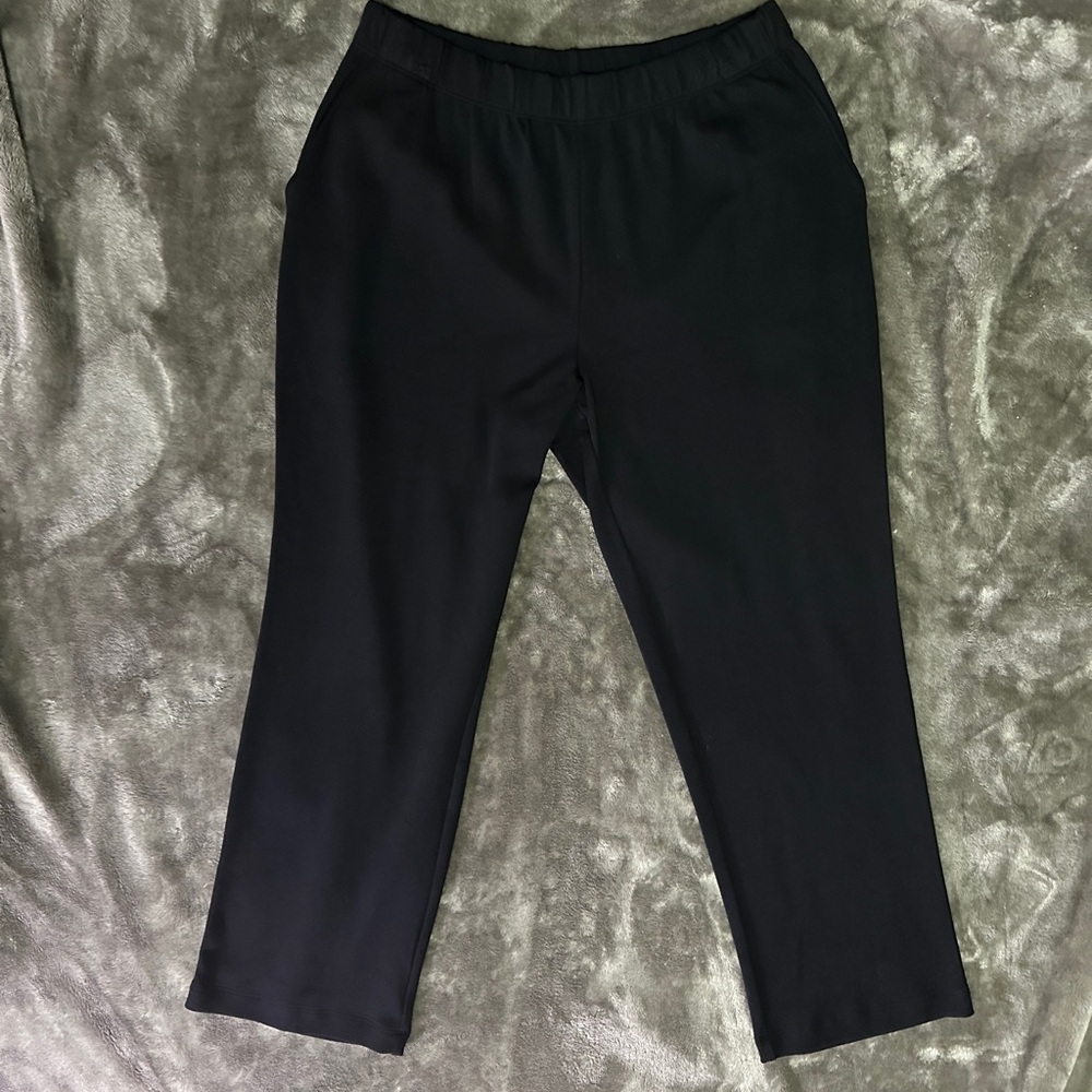 Lands’ End Sport Knit Petite Straight Leg Pants Women’s M/P (10 12) - Picture 2 of 7
